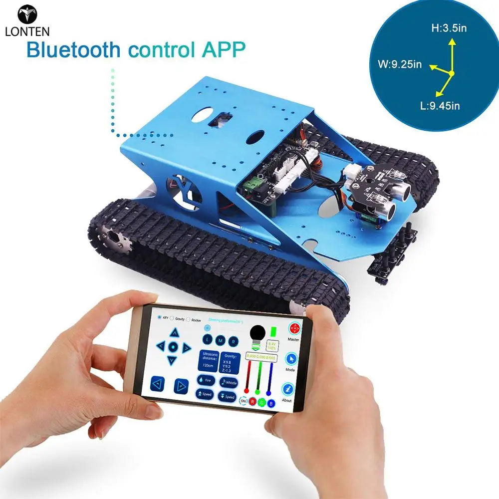 Custom Lonten Track Robot Kit Programmable Smart Climbing Tank Mobile Platform Chassis Robot Kit for arduinos FOR R3 with for R3 Manufacturer