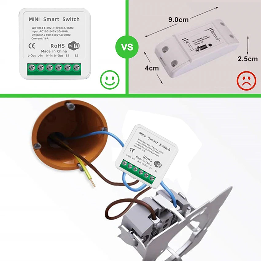 Custom 2021 WiFi Smart Light Switch Universal Breaker Timer Wireless Remote Control Works Smart Home Automation products Manufacturer