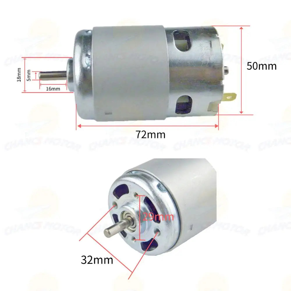Custom Brush Small DC Motor 895 DC 12V 9000RPM DC 24V 18000RPM Double Ball Bearing Large Torque for DIY Parts Manufacturer