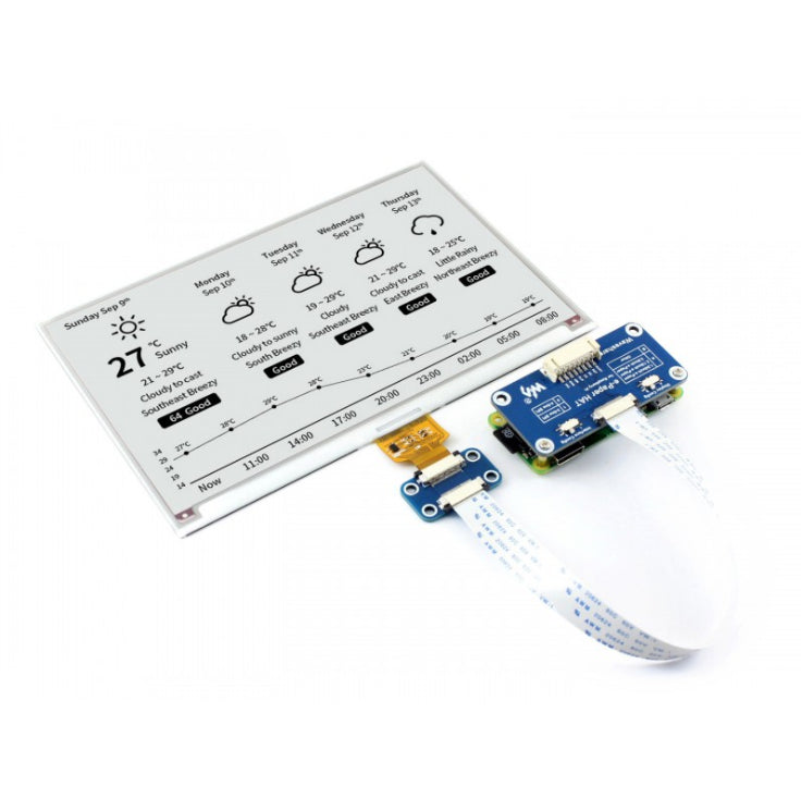 800x480 7.5inch E-Ink HAT e-paper display supports Raspberry Pi STM32 Two-color Ultra low power consumption Custom PCB
