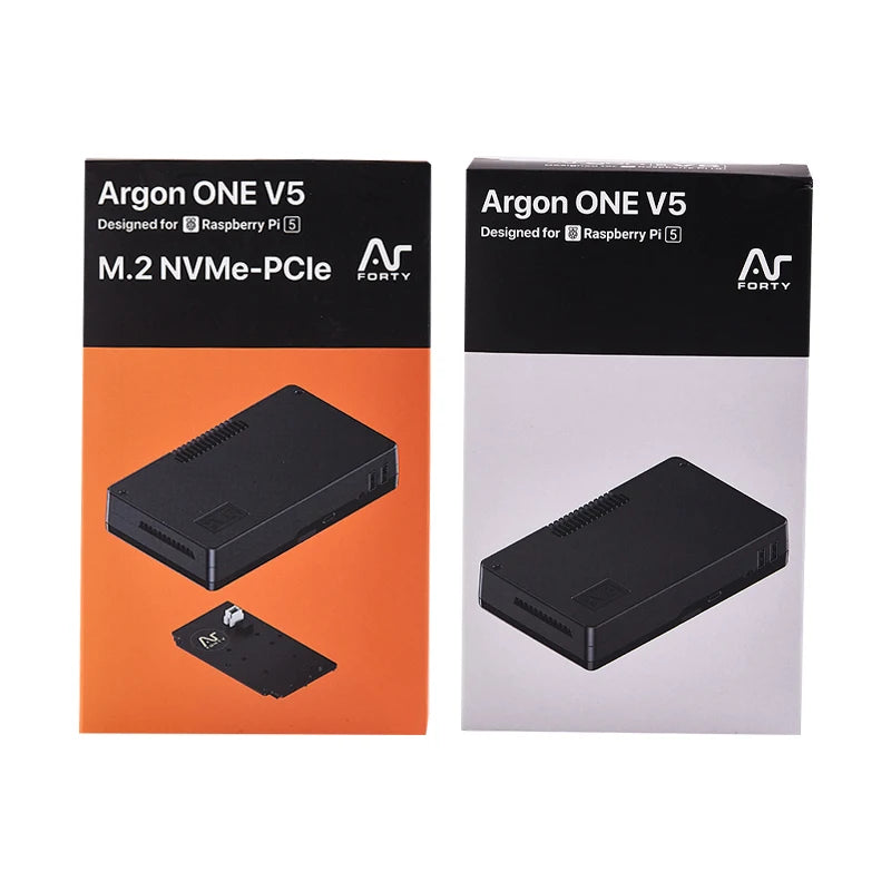 Argon ONE V5 Aluminum Alloy Case with Durable Protective Shell and Enhanced Cooling System for Raspberry Pi 5 No Attachment