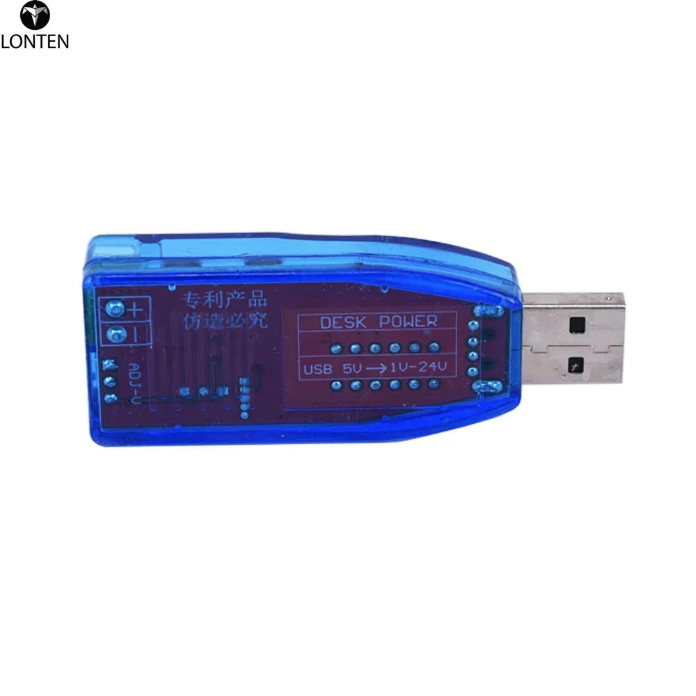 Custom Lonten 3pcs/lot Red Green Light 5V to 12V 24V Voltage Display USB Boost Module 1-24V Adjustable 3W Desktop Power Supply Manufacturer