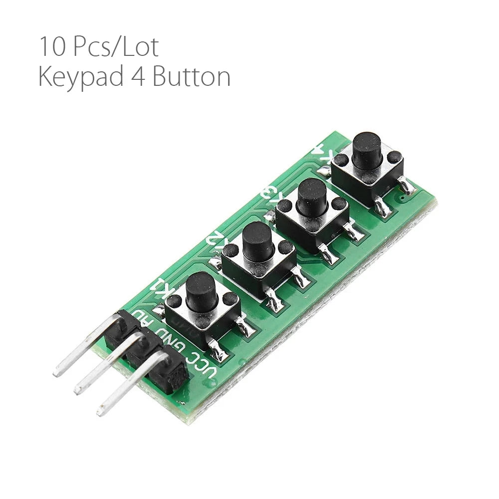 Custom 10pcs/lot Keypad 4 Button Key Module Switch Keyboard For MEGA2560 Breadboard modules Manufacturer