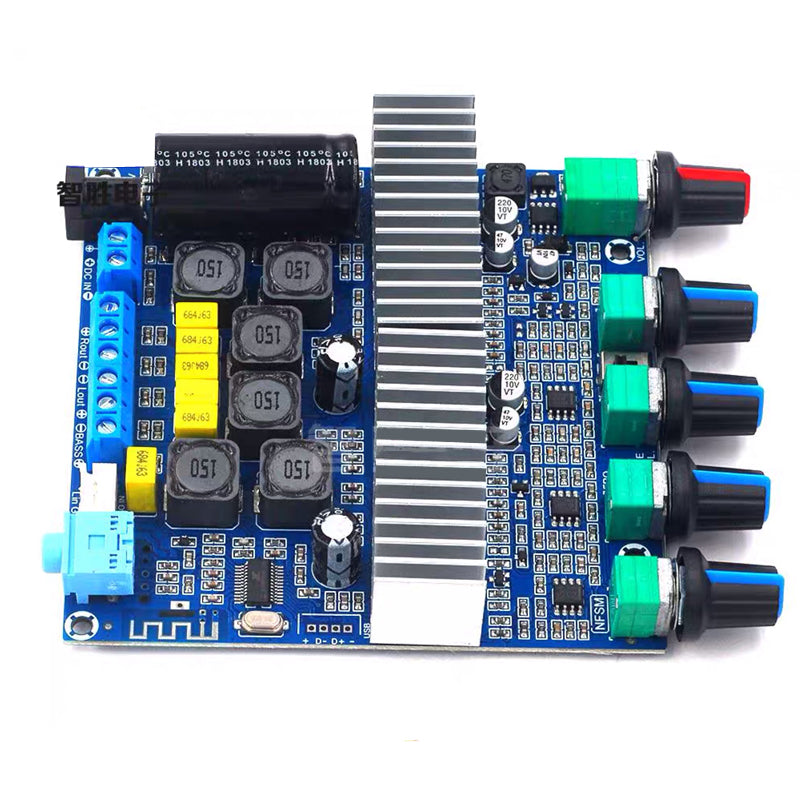 2*50W+100W TPA3116 HIFI Power Subwoofer Amplifier Board 2.1 Channel TPA3116D2 Audio Stereo equalizer Amp pcb assembly Customize