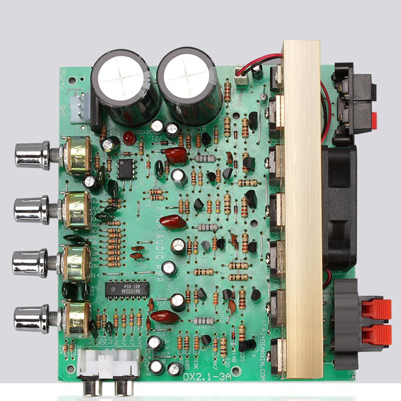 240W 2.1 Channel Audio Stereo Amplifier Board For Sanken tube High Power Subwoofer Amplifier 2*15000uf/40v pcb assembly