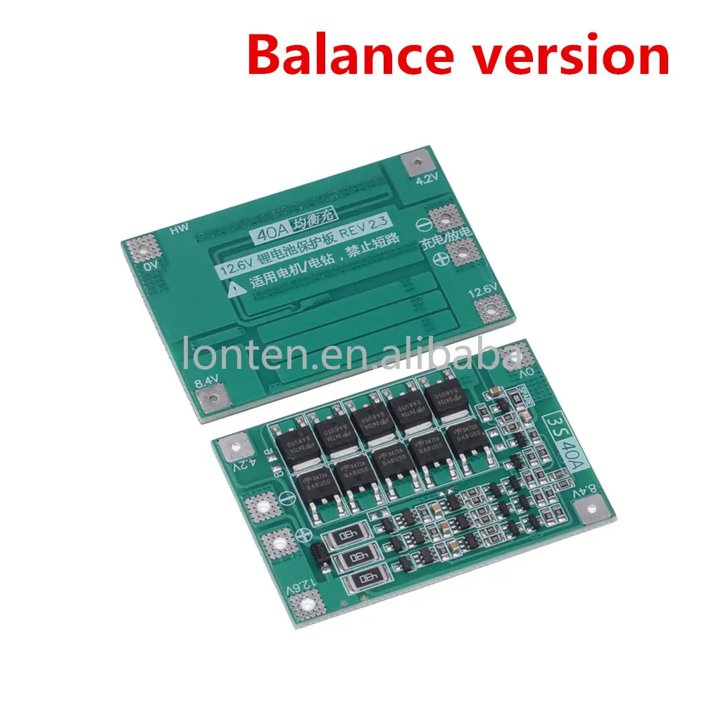 Custom 10PCS 3S 40A Li-ion Lithium Battery Charger Protection Board PCB BMS For 40A Current Drill Motor 11.1V 12.6V Lipo Cell Module Manufacturer