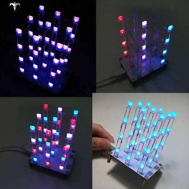 Custom Lonten DIY Touchable button 3x3x4 Colorful LED Light Cube Kit Shining Rainbow Led Lamp Parts Kit Manufacturer