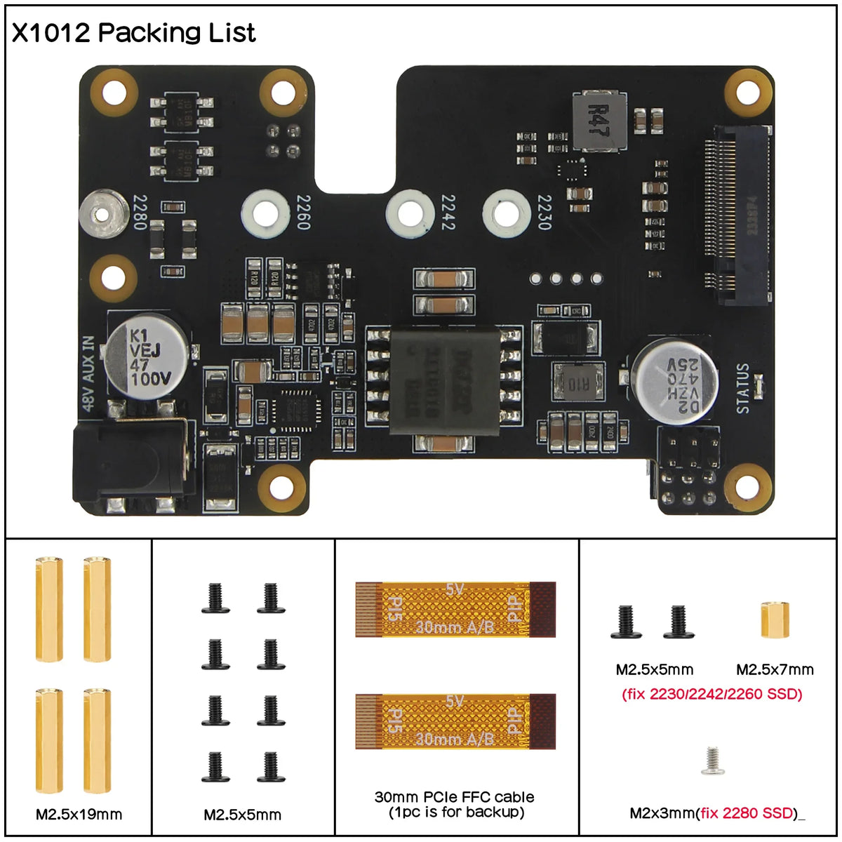 X1012 POE NVME Shield | POE HAT for Raspberry Pi 5