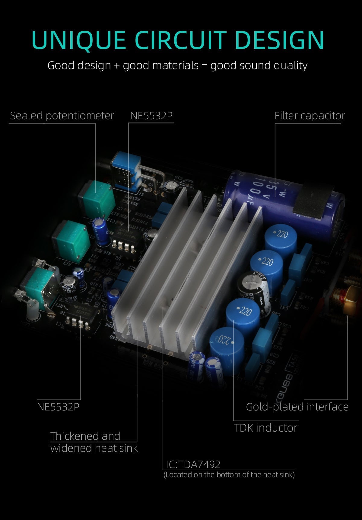2*50W TDA7492 High Power Class D Digital Audio Power Amplifier home theater AMP Amplifiers pcb assembly Customize