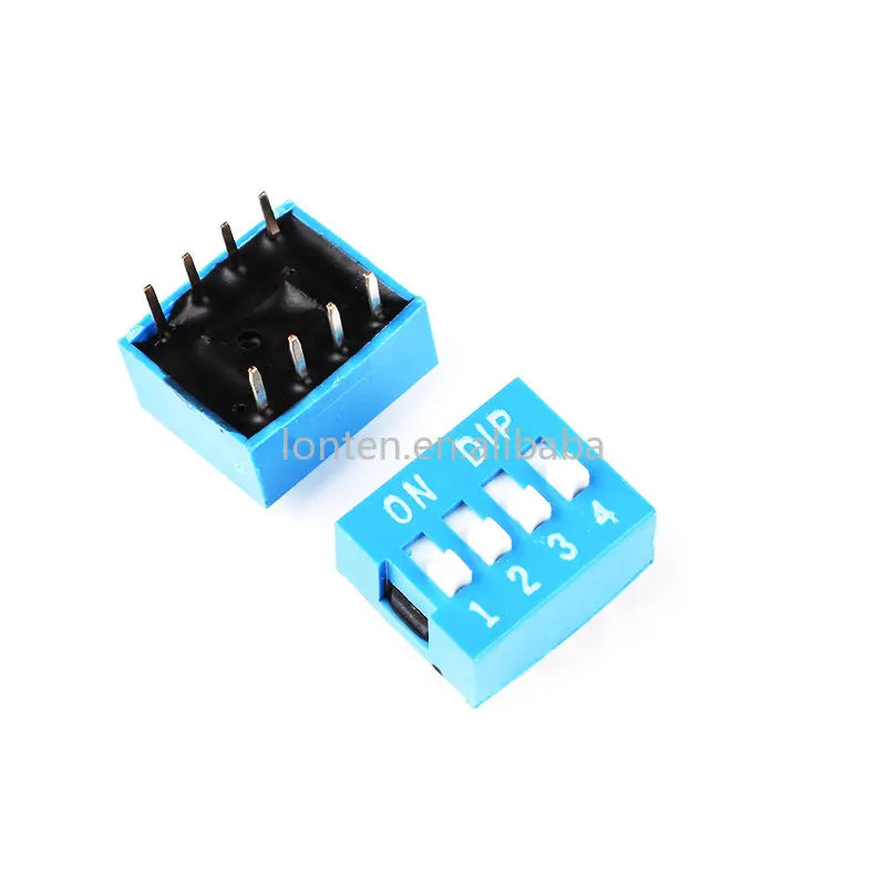 Custom 50PCS Red/Blue 2.54mm Pitch Slide Type Switch 1P/2P/3P/4P/5P-10P DIP Switch New Manufacturer