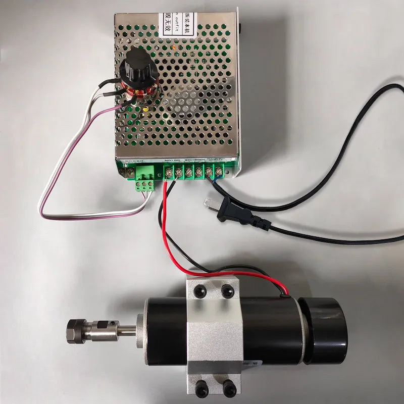 Custom 110V 500W Dc Spindle Set 0~110V Adjustable speed Governor Power Supply both 110VAC & 220VAC for Engraving machine Manufacturer