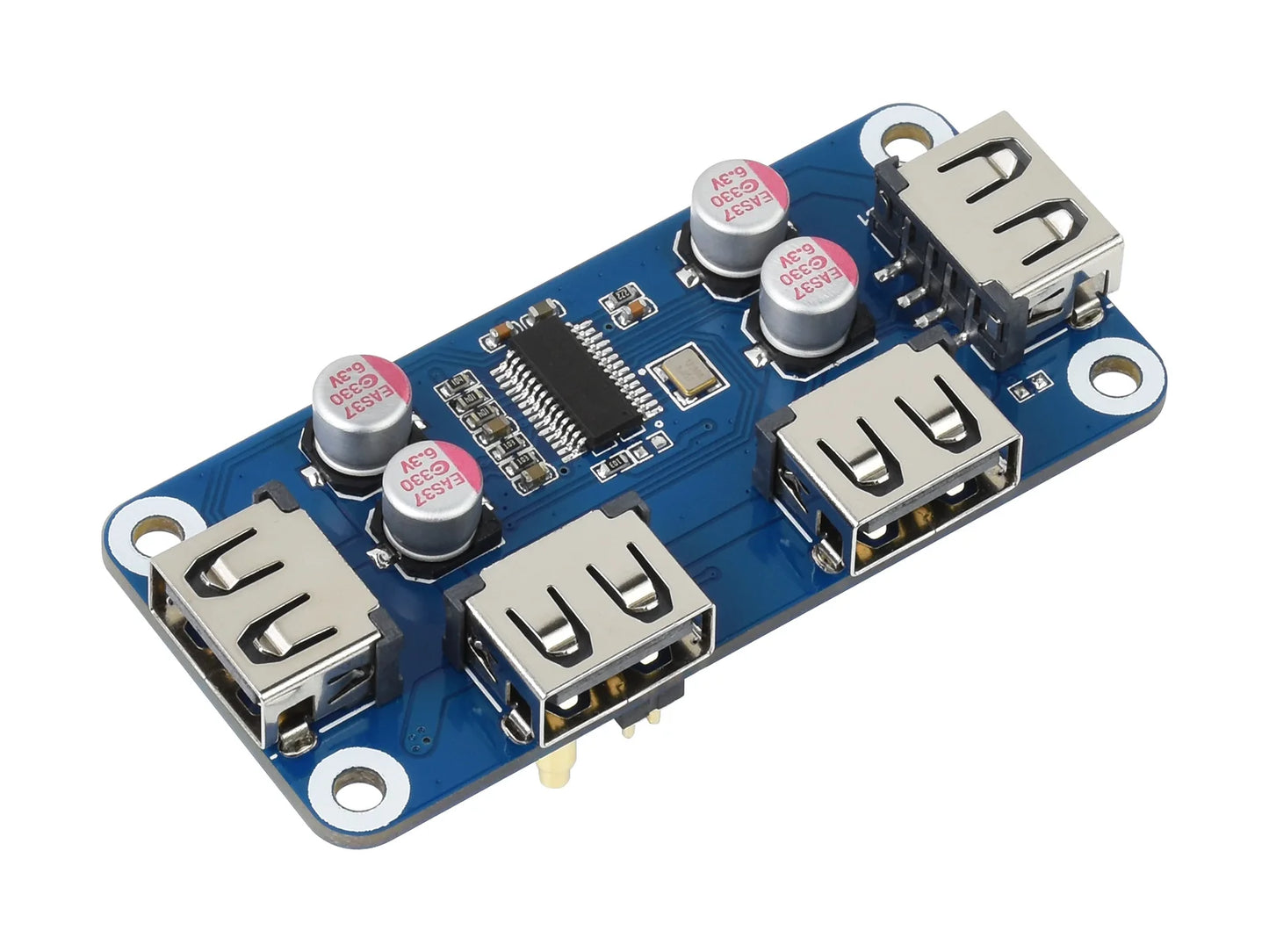 Custom USB HUB HAT (B) For Raspberry Pi Series, 4x USB 2.0 Ports Specialized Pogo Pin For Zero Series Custom PCB vcr mainboard pcba Manufacturer