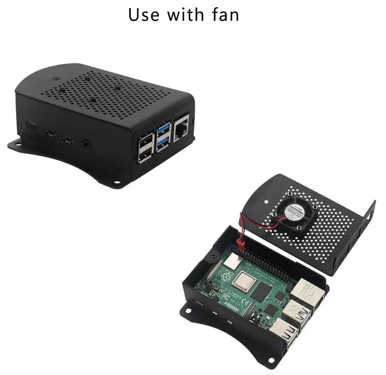 Custom Lonten on stock Aluminum Case Box with high efficient cooling for Raspberry Pi 4- pinup on the wall Manufacturer