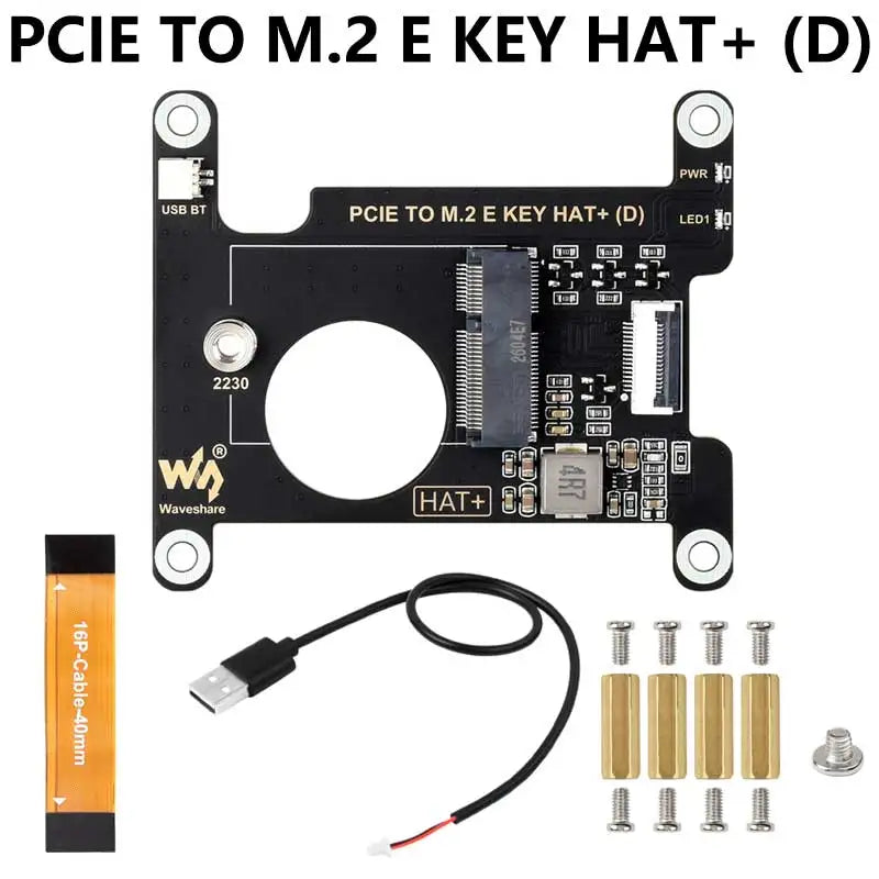 Raspberry Pi 5 PCIe To M.2 E KEY NGFF USB BT For BE200/AX210/AX200/RTL8822CE