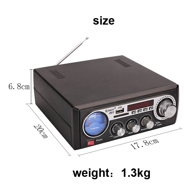 2*60W FM Radio Mp3 Player Audio Power Amplifier HiFi Equalizer Car Home Theater Music AMP Mp3 Decoder pcb assembly
