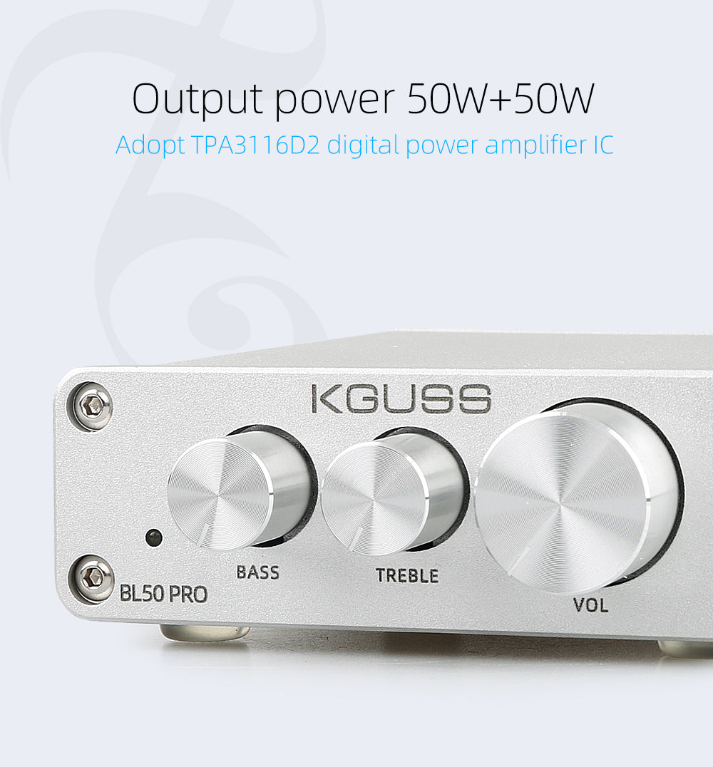 2*50W TPA3116D2 QCC3003 5.0 TL072C Digital Amplifier Audio Stereo 2.0 Channels Class D Tone Preamplifer Home AMP pcb assembly Customize