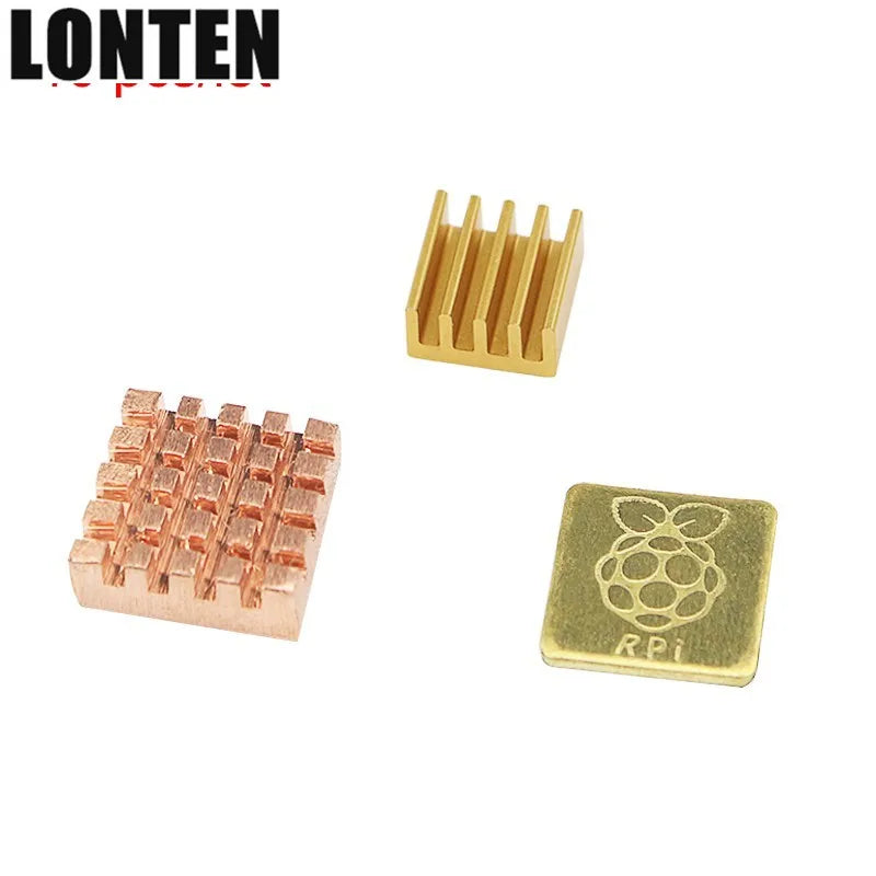 Custom Lonten 10 pcs/lot Raspberry Pi 3 Model B Copper Heat Sink Cooling Pad with Logo Disor de calor compatible Raspberry Pi 2 B+ Manufacturer