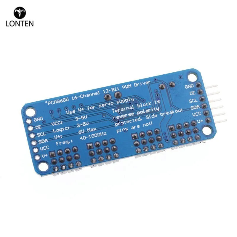 Custom Lonten 16 Channel 12-bit PWM/Servo Driver-I2C interface PCA9685 module for s \or Raspberry pi shield module servo shield Manufacturer