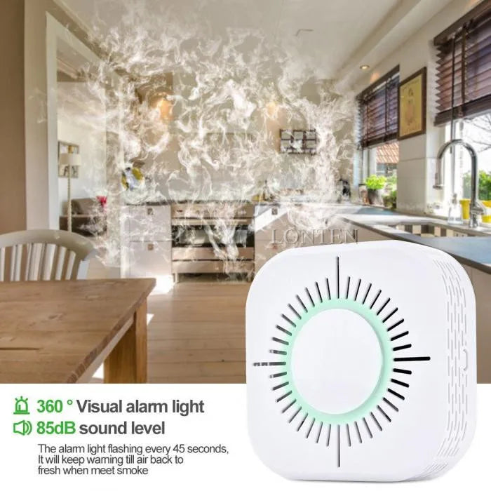 Custom Fire Smoke Sensor Alarm Detector Home 433h Mhz to WIFI smart home Manufacturer
