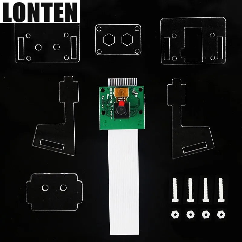 Custom Lonten Raspberry Pi 3 5MP Camera Holder Acrylic Support Transparent Bracket Case Box for V2 Official Camera( not include Camera) Manufacturer