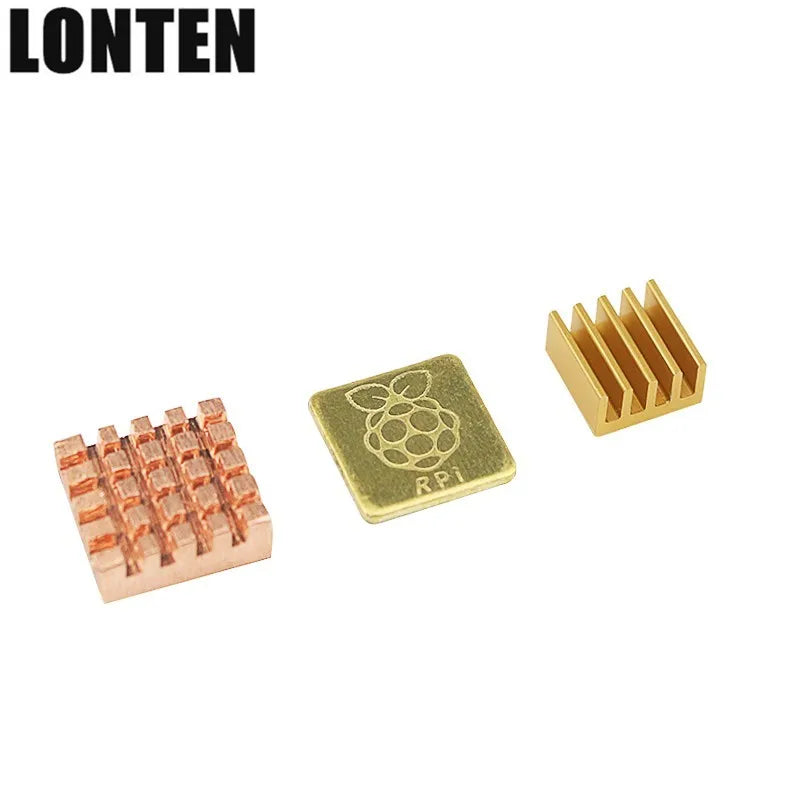 Custom Lonten 10 pcs/lot Raspberry Pi 3 Model B Copper Heat Sink Cooling Pad with Logo Disor de calor compatible Raspberry Pi 2 B+ Manufacturer