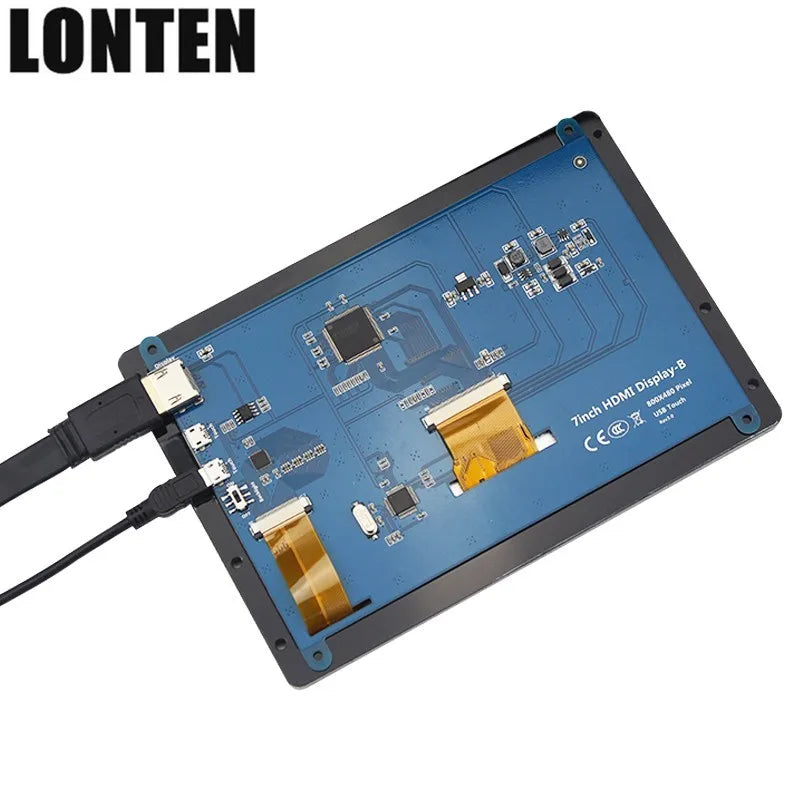 Custom Lonten 7 inch LCD Display Touch Screen Housing Bracket for Raspberry Pi 3 B+ Acrylic Holder for 7 inch Raspberry Pi LCD 1024 *60 Manufacturer