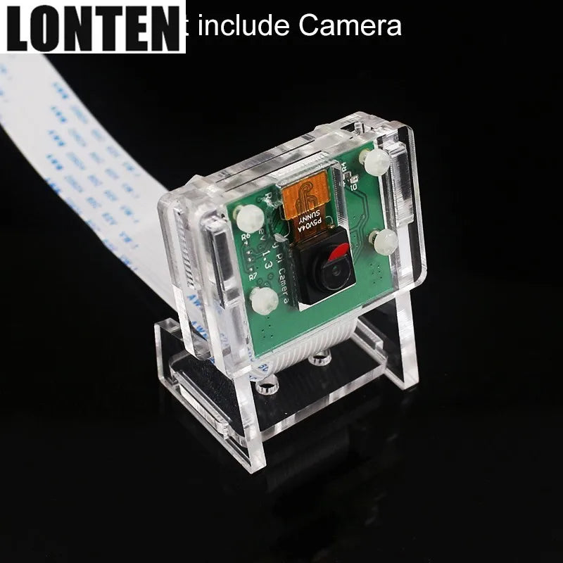 Custom Lonten Raspberry Pi 3 5MP Camera Holder Acrylic Support Transparent Bracket Case Box for V2 Official Camera( not include Camera) Manufacturer
