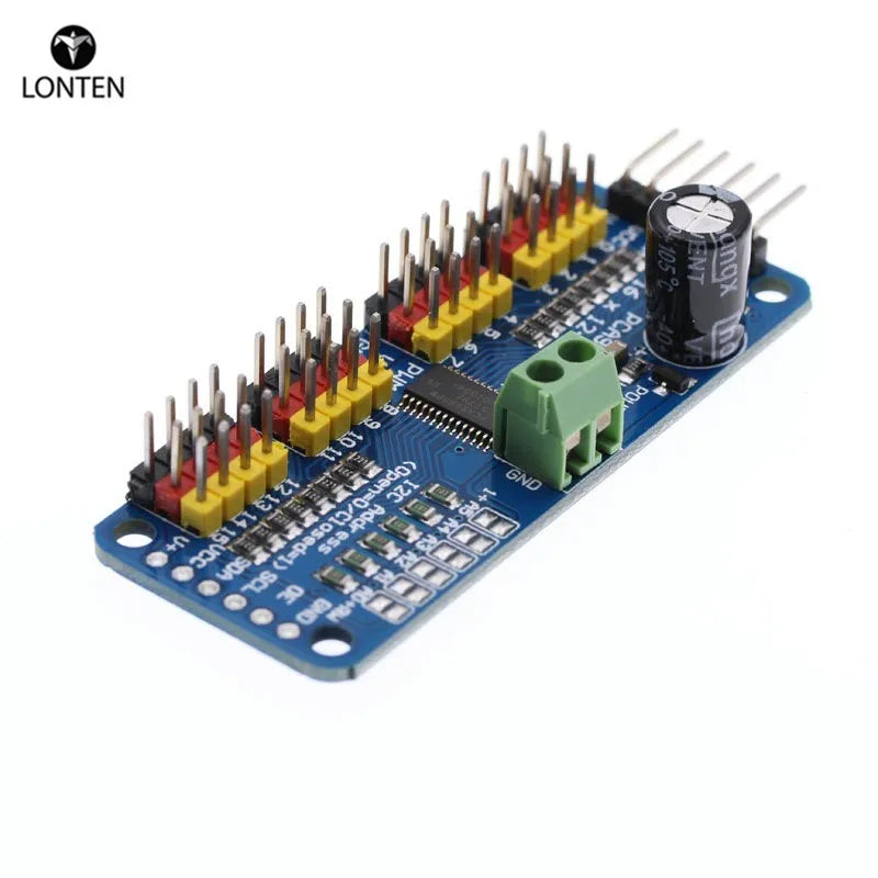 Custom Lonten 16 Channel 12-bit PWM/Servo Driver-I2C interface PCA9685 module for s \or Raspberry pi shield module servo shield Manufacturer