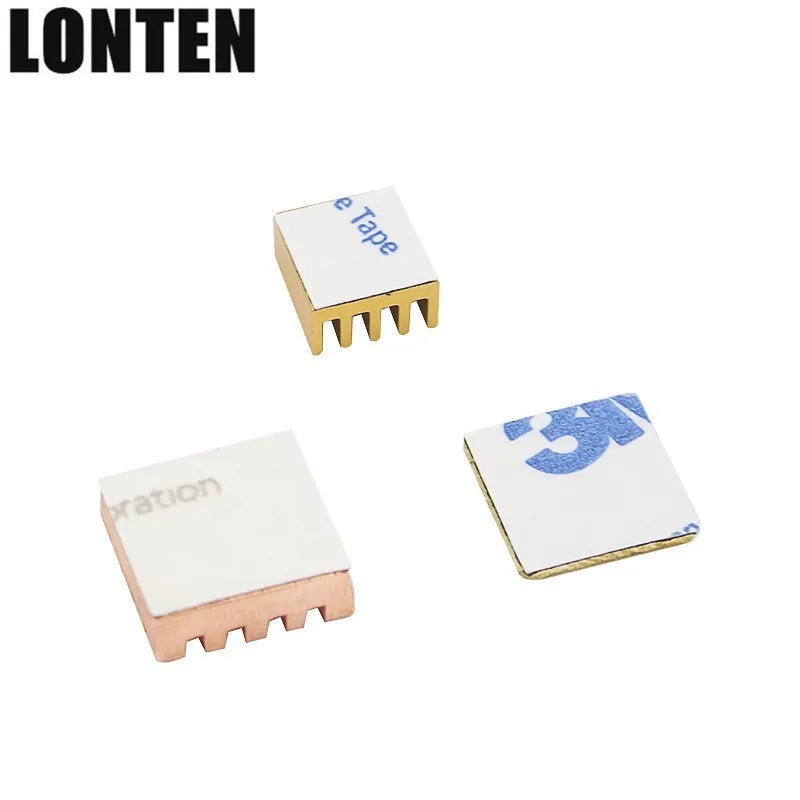 Custom Lonten 10 pcs/lot Raspberry Pi 3 Model B Copper Heat Sink Cooling Pad with Logo Disor de calor compatible Raspberry Pi 2 B+ Manufacturer