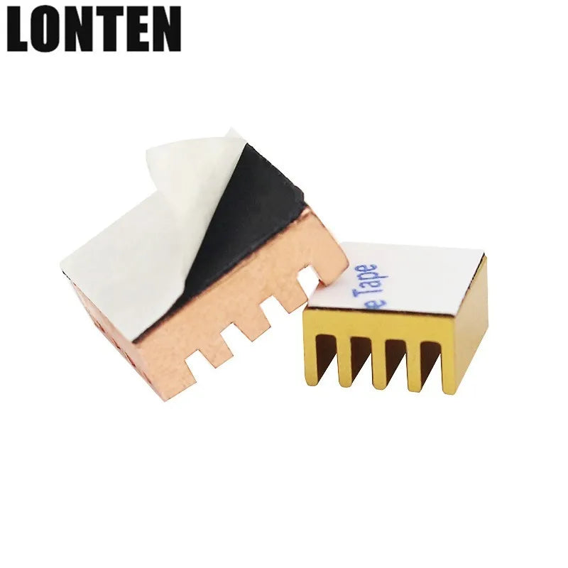 Custom Lonten 10 pcs/lot Raspberry Pi 3 Model B Copper Heat Sink Cooling Pad with Logo Disor de calor compatible Raspberry Pi 2 B+ Manufacturer