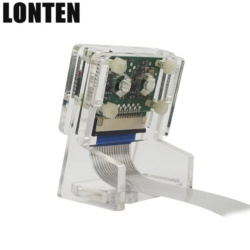Custom Lonten Raspberry Pi 3 5MP Camera Holder Acrylic Support Transparent Bracket Case Box for V2 Official Camera( not include Camera) Manufacturer