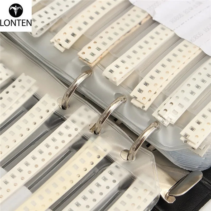 Custom Lonten New 1Pc 0805 SMD Sample Book 5% 63Values 3025Pcs YAGEO Resistor Assortment Kit and 17Values 700PcsCapacitor Set o Manufacturer