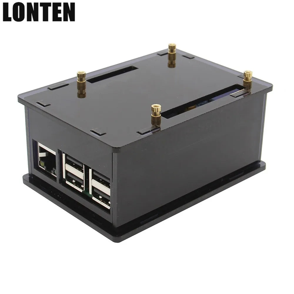 Custom Lonten Acrylic Case Transparent Shell for Raspberry Pi HIFI AMP Amplifier Expansion Board and Raspberry Pi 3 Model B+ plus/3B Manufacturer