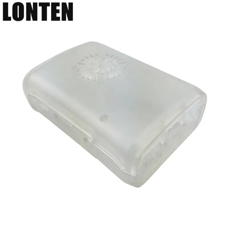 Custom Lonten Raspberry Pi 3 ABS Case Black White Transparent Plastic Box Enclosure Cover + Cooling Fan for Raspberry Pi 3 Model B Plus Manufacturer