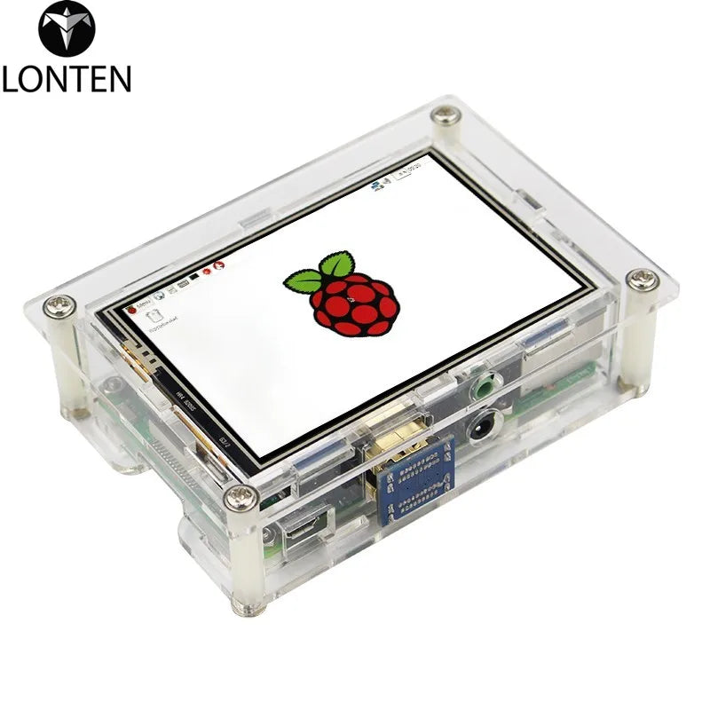 Custom Lonten Raspberry Pi 3 Model B 3.5 Inch Touch Screen Display 480 x 320 LCD + Acrylic Case Compatible with Raspberry Pi 3B+ Plus/ Manufacturer