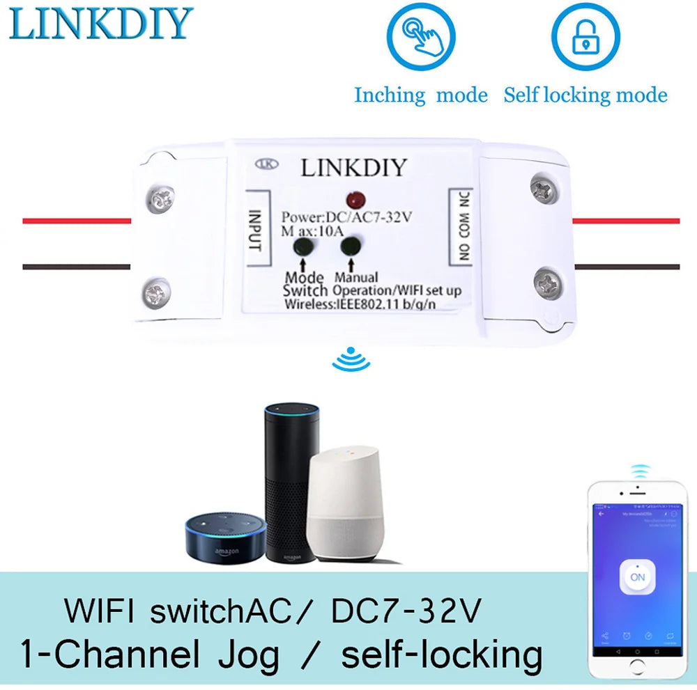 Custom DIY AC/ DC7- 32V garage door switch WiFi Automation for access control system wifi switch module Electronic Component Manufacturer