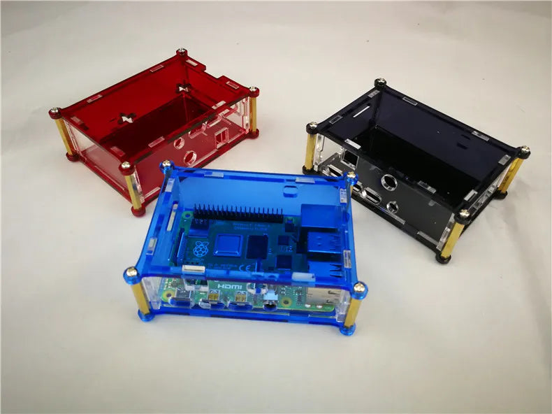 Custom Raspberry Pi 4 full cover acrylic Case Box for Raspberry Pi 4 case Electronic Component Manufacturer