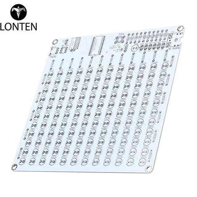 Custom Lonten DIY Kits 12*11 Color Display Music o Spectrum Indicator Amplifier Board Voice Control Level Indicator VU Meter With Case Manufacturer