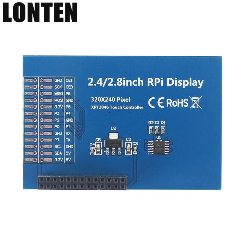 Custom Lonten New Arrival Raspberry Pi 3 Model B Plus Screen 2.4 / 2.8 inch 320*240 TFT Touchscreen LCD Display for Raspberry Pi 3 Manufacturer
