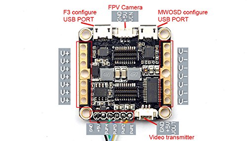 RacerCube SP Racing F3 EVO Flight Controller Integrated 4in1 ESC PDB MWOSD Frsky 8CH PPM SBUS Receiver F19759 customize