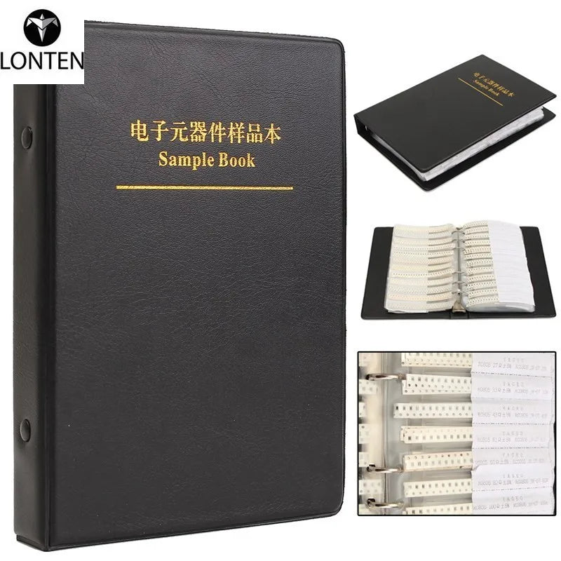 Custom Lonten New 1Pc 0805 SMD Sample Book 5% 63Values 3025Pcs YAGEO Resistor Assortment Kit and 17Values 700PcsCapacitor Set o Manufacturer