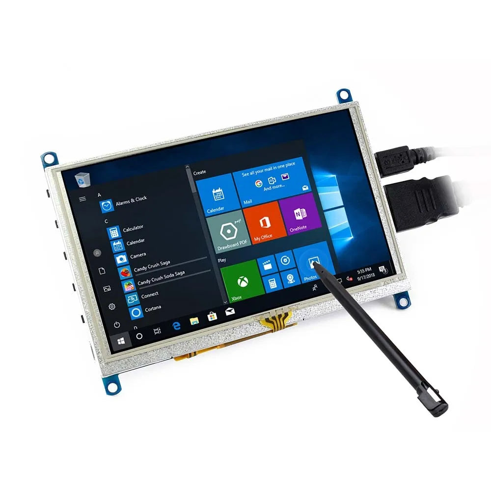 Custom 5inch, 800x480,Resistive Touch Screen LCD, interface,support Raspberry Pi,BB Black,Banana Pi, 10/8.1/8/7 Manufacturer