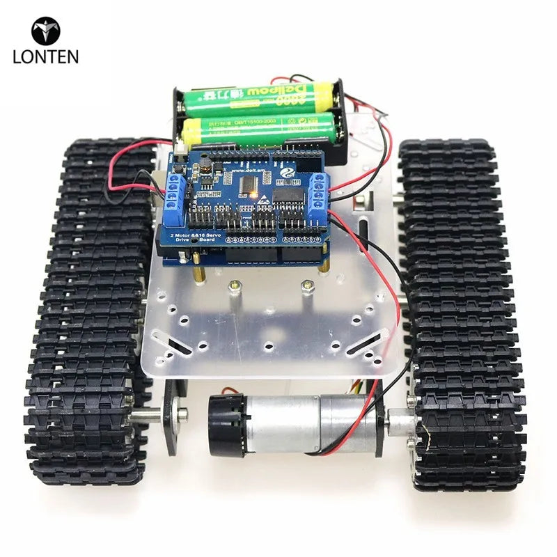 Custom Lonten WiFi RC Smart Robot Tank Chassis with Dual DC Motor ESPduino Development Board Motor Driver Board for DIY Project T100 Manufacturer