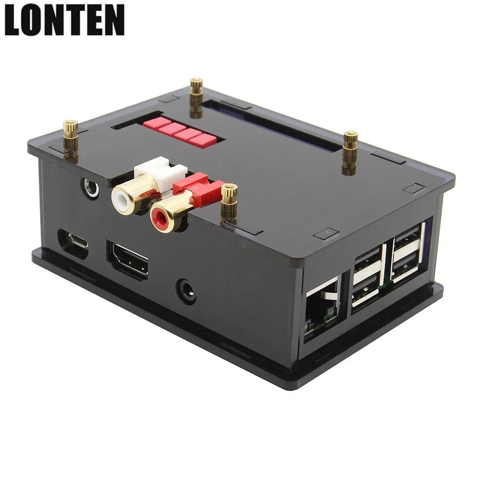 Custom Lonten Raspberry Pi HIFI DAC Expansion Board o Module + Acrylic Case Transparent Shell Set for DAC Expansion Board and Raspberry Manufacturer