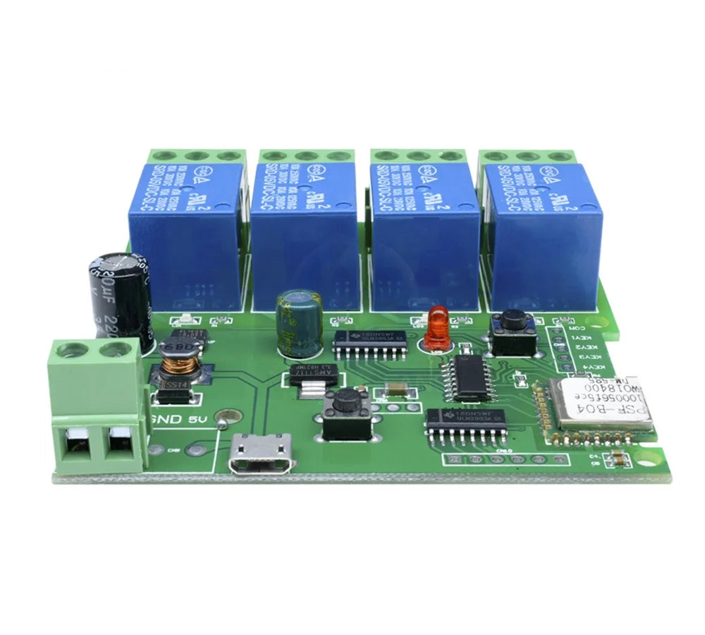 Custom Lonten DC5V 4 Channel 10A relay module wifi Wireless Delay Relay 4Way Module APP Remote Control for Smart Home Android IOS Manufacturer