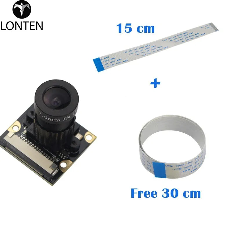 Custom Custom Lonten Raspberry Pi 3 Night Vision Camera 5MP Adjustable-focus OV5647 Sensor Camera + 30CM FFC for Raspberry Pi 3 Model B Plus Manufacturer