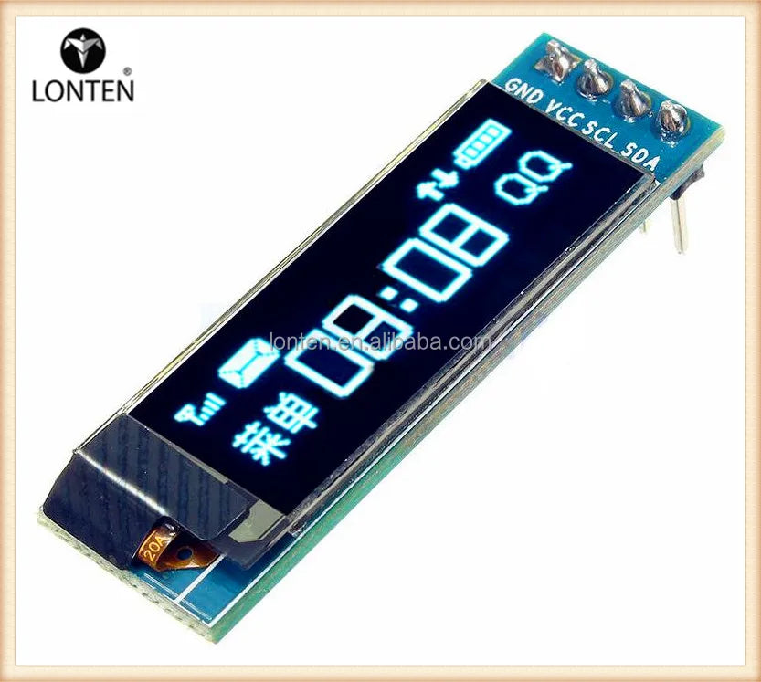 Custom 0.91 Inch 128x32 IIC I2C Blue OLED LCD Display DIY Module SSD1306 Driver IC DC 3.3V 5V For Arduino0 PIC Manufacturer