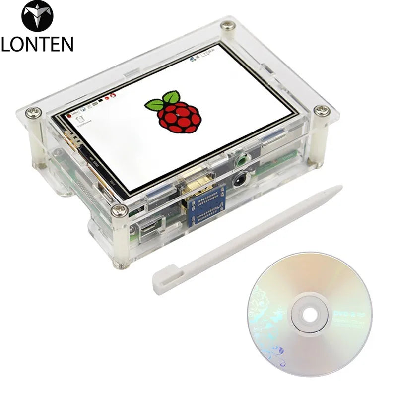 Custom Lonten Raspberry Pi 3 Model B 3.5 Inch Touch Screen Display 480 x 320 LCD + Acrylic Case Compatible with Raspberry Pi 3B+ Plus/ Manufacturer