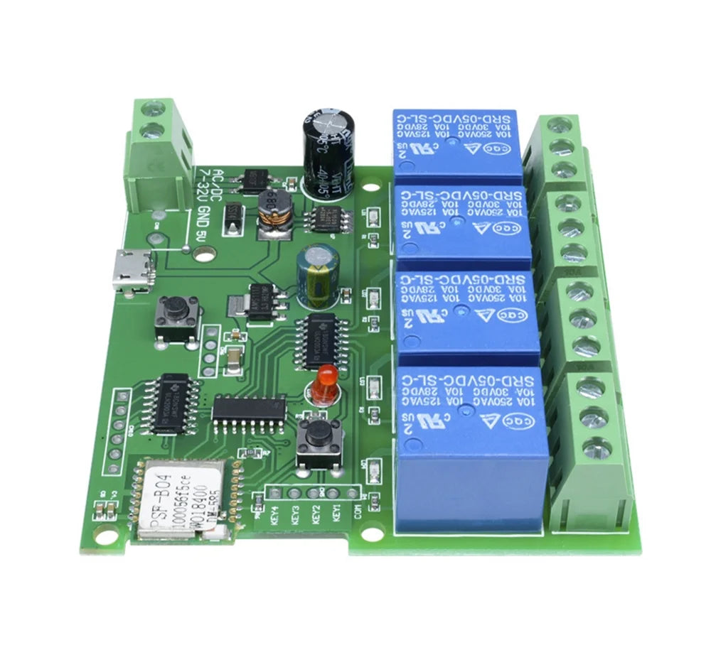 Custom Lonten DC5V 4 Channel 10A relay module wifi Wireless Delay Relay 4Way Module APP Remote Control for Smart Home Android IOS Manufacturer