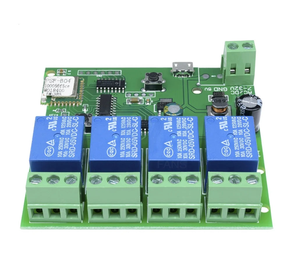 Custom Lonten DC5V 4 Channel 10A relay module wifi Wireless Delay Relay 4Way Module APP Remote Control for Smart Home Android IOS Manufacturer